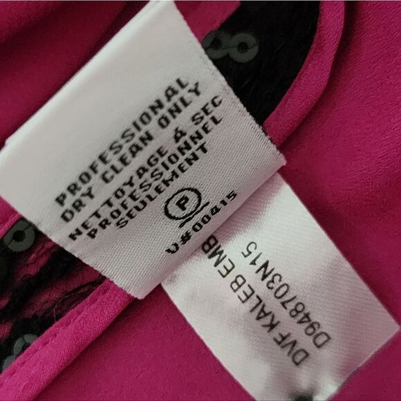 Diane von Furstenberg 'Kaleb' Embellished Shift Dress Black/Hot Orchid - Picture 5 of 16